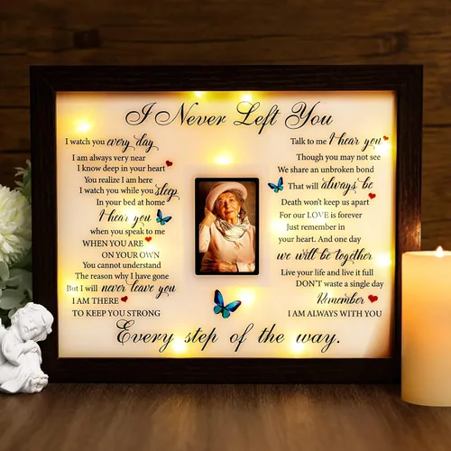 Vista 9 de Caja de sombra LED para regalos conmemorativos, regalo de condolencias en memoria de un ser querido, regalo de recuerdo por pérdida de madre, padre