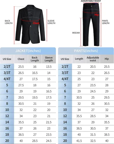 Vista 7 de Marvelous World Boys' Formal Slim fit Suit Set,Adjustable Waist