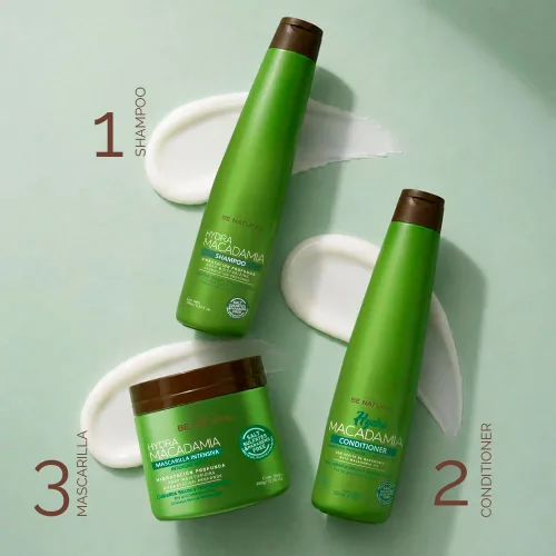 Vista 7 de PLACENTA LIFE BE NATURAL Hydra Macadamia Champú con extracto de macadamia – Champú hidratante profundo para secos y dañados (11.83 onzas)