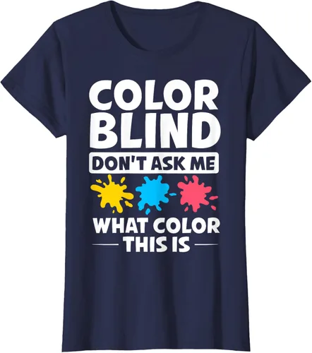 Vista 23 de Color Blind Camiseta Test Funny Glasses Visions, Negro