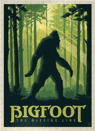 Vista 7 de MyPuzzle Bigfoot: The Missing Link, póster vintage, rompecabezas de 100 piezas para adultos