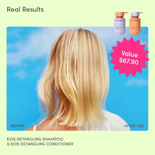 Vista 6 de Evereden Happy Hair Duo - Juego de champú y acondicionador para niños, limpio, vegano y sin desgarros, desenreda, fortalece y suaviza todo