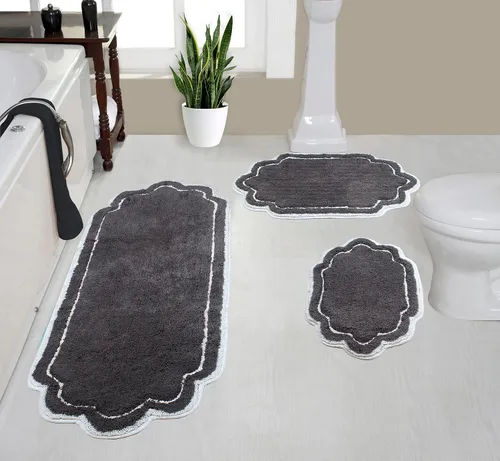 Vista 29 de Home Weavers - Tapete de baño 100% algodón copetudo, supersuave y absorbente, lavable a máquina y apto para secadora lino