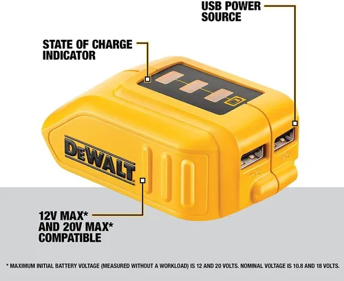 Vista 3 de Fuente de alimentación USB DEWALT DCB090 12 V/20 V Máx.