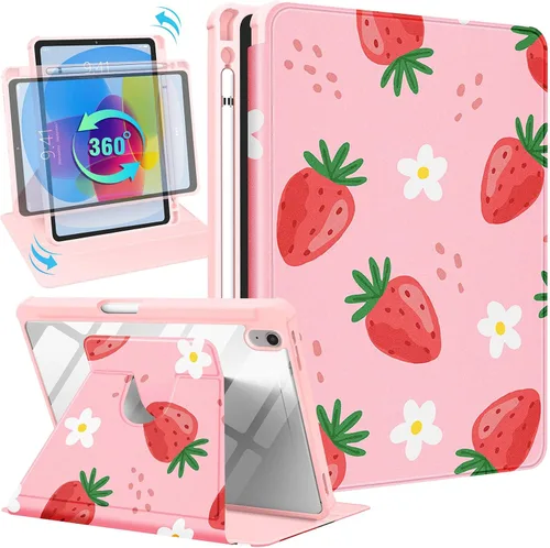 Vista 12 de Uppuppy Funda para iPad A16 – para Funda de iPad 10ª Generación 10.9 Pulgadas Linda Mujeres Niñas Femenina Bonita Kawaii Dibujos Animados Perro