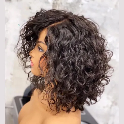 Vista 11 de Match All Skin Blunt Cut Bob Glueless Lace Wig Pre Plucked Natural Baby Hair Short Bob Bone Straight 13X4 HD Invisible Lace Wig Braizilian Human