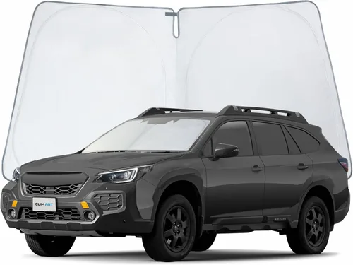 Vista 32 de Clim Art - Parasol para parabrisas de Nissan Pathfinder 2022-2024, plegable, personalizado, protector solar para vehículo, cubierta para parabrisas