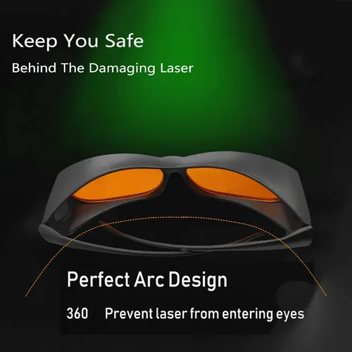 Vista 6 de JILERWEAR gafas protectoras profesionales del laser 190nm-540nm, se pueden utilizar para el grabado del laser, retiro del punto de la belleza