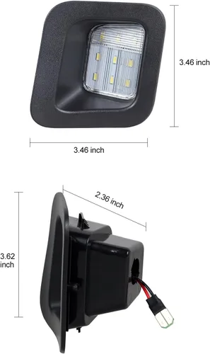 Vista 4 de Luces LED para Matrícula Compatibles con Dodge Ram 1500 2500 3500 de 2003 a 2018, 6000K Blanco