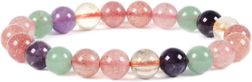 Vista 22 de Justinstones Gem - Pulsera elástica de cuentas redondas de piedras semipreciosas de 8 mm, unisex, de 17.78 cm Turmalina negra de grado A