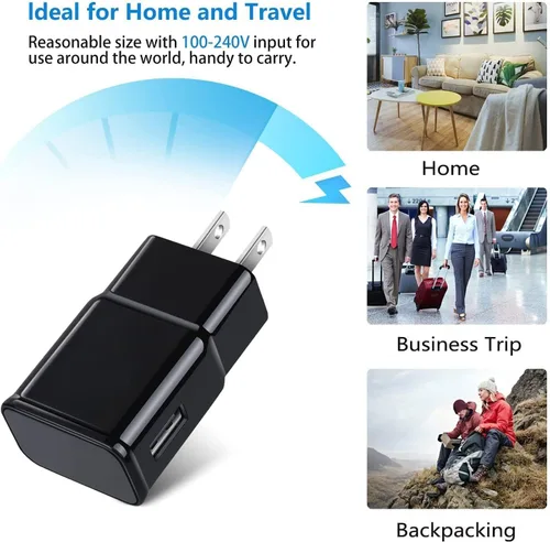 Vista 4 de Paquete de 6 cargadores USB de carga rápida, cargador de pared USB rápido para teléfono Android compatible con Samsung Galaxy S21/S20/S10/S10e/S10