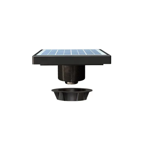 Vista 7 de Quietcool UTF-SLR-04-L Ventilador solar con luz - Perfecto para cobertizos de patio trasero - Funciona con energía solar - Panel solar de 3.5 vatios