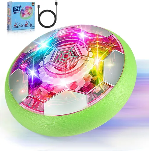 Vista 9 de BaLaM Hover - Pelota de fútbol para niños de 3 a 12 años, juguetes recargables para interiores, juguetes iluminables, regalos de Navidad, Azul