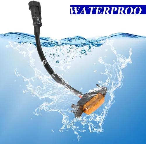 Vista 4 de 4 luces LED para parrilla, luces LED ámbar brillante para parrilla con arnés de cableado, lámparas de rejilla frontal impermeables, lámparas