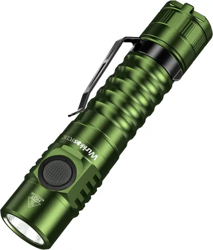 Vista 7 de Wurkkos FC11 - Linterna EDC de 1300 lúmenes, recargable, pequeña y potente, 90CRI máx., 4000K, blanco cálido, IP67, tapa trasera magnética, ideal