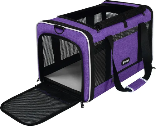 Vista 12 de GAPZER Transportador de gatos aprobado por American Airlines 18x11x11, apertura superior, resistente, suave, bolsa de transporte para mascotas