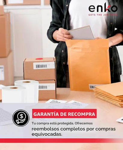 Vista 6 de enKo 30256 12 rollos 3600 etiquetas de dirección y envío