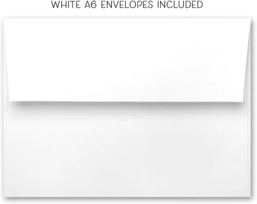 Vista 6 de Invitaciones de bautismo para bebés, 25 tarjetas y sobres de relleno en blanco.