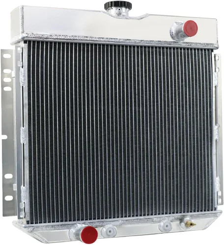 Vista 3 de Radiador de aluminio de 4 filas para Ford 1970-73 Maverick 1967-1970 Mustang 1971-1972 Mercury Comet 3.3L 4.1L 2.8L L6 Base de gas Grande 1968 1969