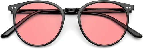 Vista 7 de Gafas redondas con bloqueo de luz azul para computadora para mujeres y hombres