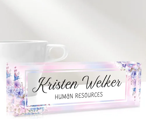 Vista 45 de Gowelly Placa de nombre personalizada para escritorio de oficina, placas de nombre personalizadas para escritorio, regalos personalizados