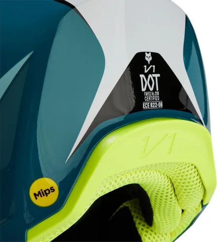 Vista 6 de Fox Racing Casco unisex para motocross V1, azul Maui, XXL