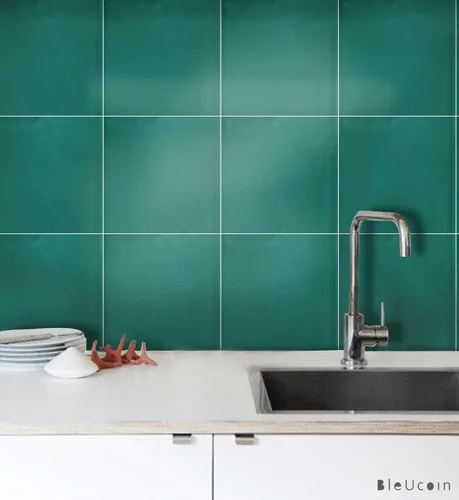 Vista 2 de Como Bleucoin - Calcomanías de vinilo autoadhesivo para azulejos de cocina y baño, resistente al agua y extraíbles, para un cambio de imagen