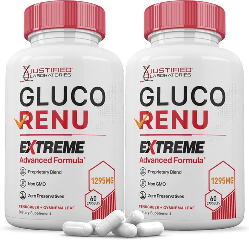 Vista 10 de Gluco Renu Extreme 1295MG Glyco Support Píldoras Fórmula Advacned Gluo Renew Soporte de glucógeno formulado con cúrcuma berberina resveratrol ajo