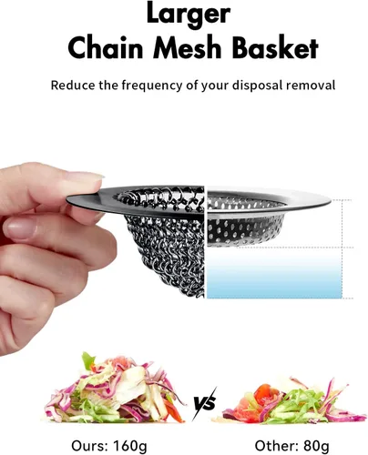 Vista 5 de Revolucionario colador de drenaje para fregadero de cocina, colador reversible patentado para fregadero de cocina, cesta coladora de fregadero