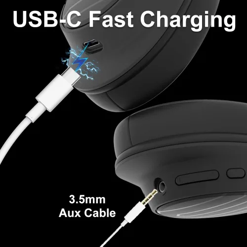 Vista 4 de Soul Ultra Wireless 2 - Auriculares Bluetooth inalámbricos sobre la oreja, diseño plegable con cómodas almohadillas de proteína, carga rápida USB-C