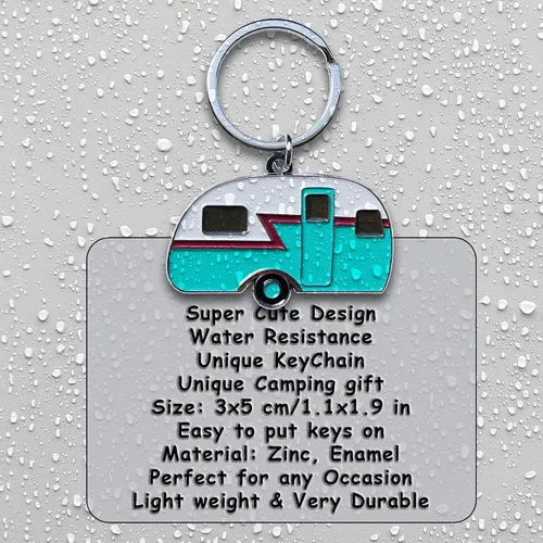Vista 5 de COLIBROX Llavero RV Paquete de 2 llaveros para cámper Accesorios divertidos para acampar Regalo para propietarios de casas rodantes Regalos