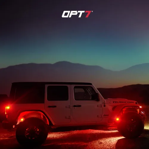 Vista 9 de OPT7 Photon RGB LED luces magnéticas con aplicación Bluetooth y control remoto, marco de aluminio de 4 vainas, kit de bajo brillo de gran angular
