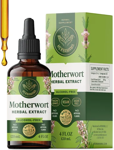 Vista 9 de HERBAMAMA Extracto líquido de Motherwort de 2 onzas líquidas, vegano, suplemento de hierbas orgánicas para apoyar la salud del corazón, la función