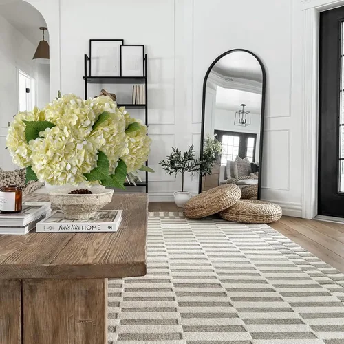 Vista 3 de YalzoneMet 3 unidades de flores artificiales de hortensia color beige cremoso de 21 pulgadas con textura real, flores de látex sintético