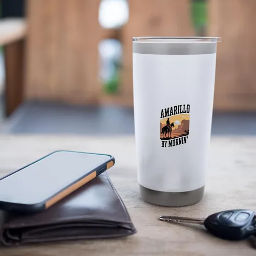 Vista 7 de Amarillo By Mornin Folk Style Western Country Music Stainless Steel Insulated Tumbler