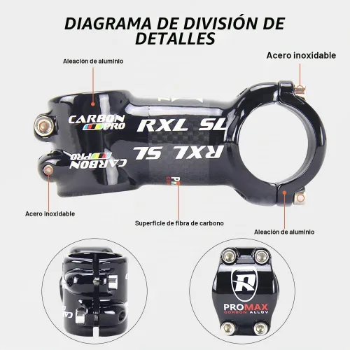 Vista 4 de RXL SL MTB Stem 31.8, manillar de fibra de carbono, 6 grados -60/70/80/90/100/110/120 mm