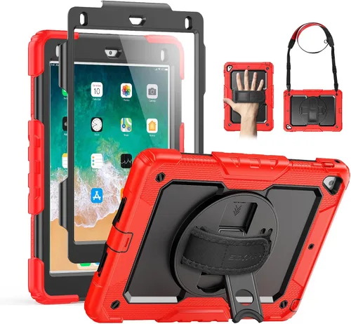 Vista 11 de SEYMAC para iPad Pro de 11 pulgadas Funda M5 2025/M4 2024, Funda Protectora Resistente a Prueba de Golpes con Protector de Pantalla, Soporte