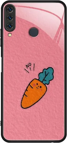 Vista 9 de Funda delgada compatible con Huawei P30 Lite, vidrio templado y TPU suave, funda protectora a prueba de golpes de frutas a prueba de golpes para Azul