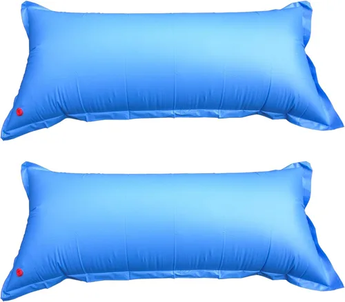 Vista 5 de Pool Mate 1-3745 almohada de aire resistente para cubierta de alberca en invierno, 4 x 5 pies, Paquete de 2, Azul
