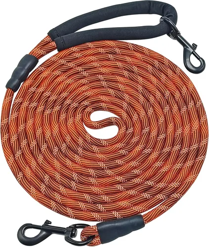 Vista 9 de BTINESFUL Correa larga para perro, correa de entrenamiento para perros de 10/15/20/30/50 pies con mango suave, cuerda reflectante resistente