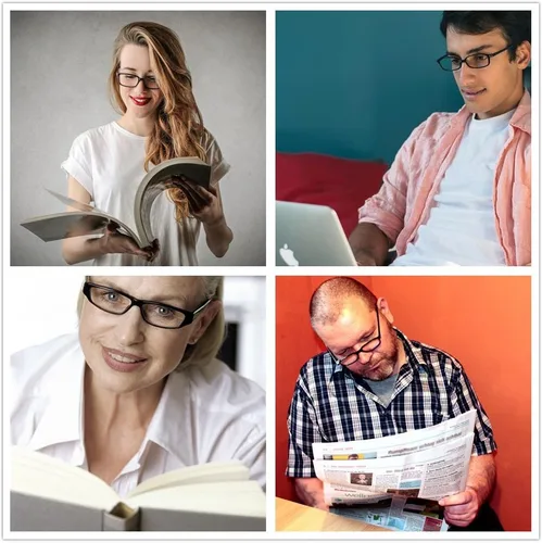 Vista 4 de Gafas de lectura rectangulares con borde completo, antirreflectantes, para hombres y mujeres, lectores cómodos