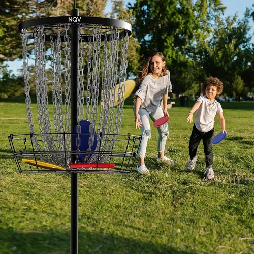 Vista 7 de Disc Golf Basket,Heavy Duty 24 Chain Portable Target