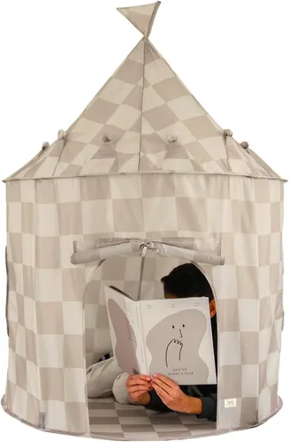 Vista 10 de 3 Sprouts Tienda de campaña para niños - Tela reciclada sostenible – Divertido y espacioso castillo inflable para juegos en interiores para niños