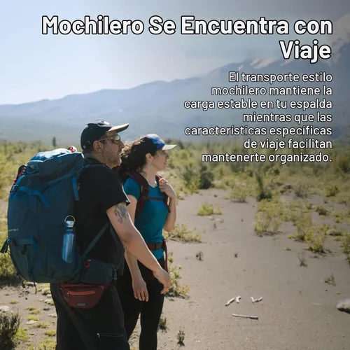 Vista 2 de Osprey Fairview Trek 50L Mochila de viaje para mujer, color azul jungla nocturna