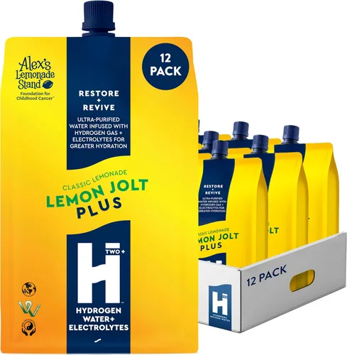 Vista 15 de HTWO Plus Agua de hidrógeno molecular con electrolitos, sabor a limonada de uva, paquetes de hidratación sin azúcar, paquete de 6 unidades de 16.9
