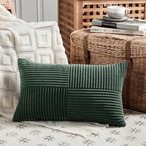 Vista 51 de Fancy Homi - Paquete de 2 fundas de almohada decorativas de color verde oliva pequeñas de 12 x 12 pulgadas para sala de estar, sofá, cama
