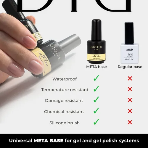 Vista 6 de DIDIER LAB Capa base de gel transparente de alta calidad, esmalte de gel base LED UV, capa base de gel impermeable de larga duración, fuerte