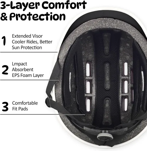 Vista 3 de TLAMEE Casco de bicicleta para niños con certificado CPSC, casco de seguridad ajustable para edades de 3 a 14 años, casco de bicicleta, monopatín