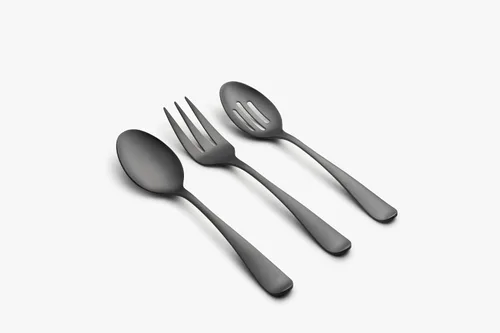 Vista 13 de Cambridge Silversmiths Rhiannon Black Satin - Juego de cubiertos de 20 piezas, servicio para 4