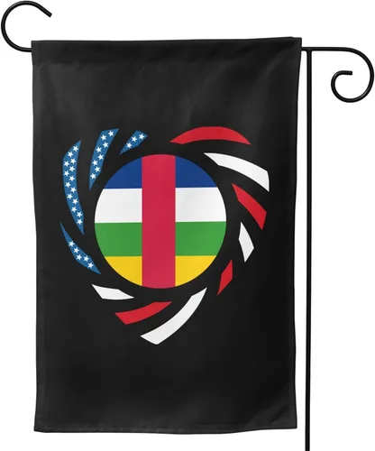Vista 4 de We Heart America And Central African Republic Love Forever Garden Flag 28"x40" Inch Double Sided Garden Flags Home Lawn Outdoor Decor Flags Party